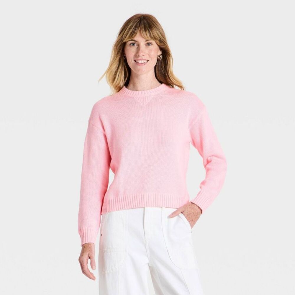 Women’s Crewneck Pullover- Universal Thread Pink L